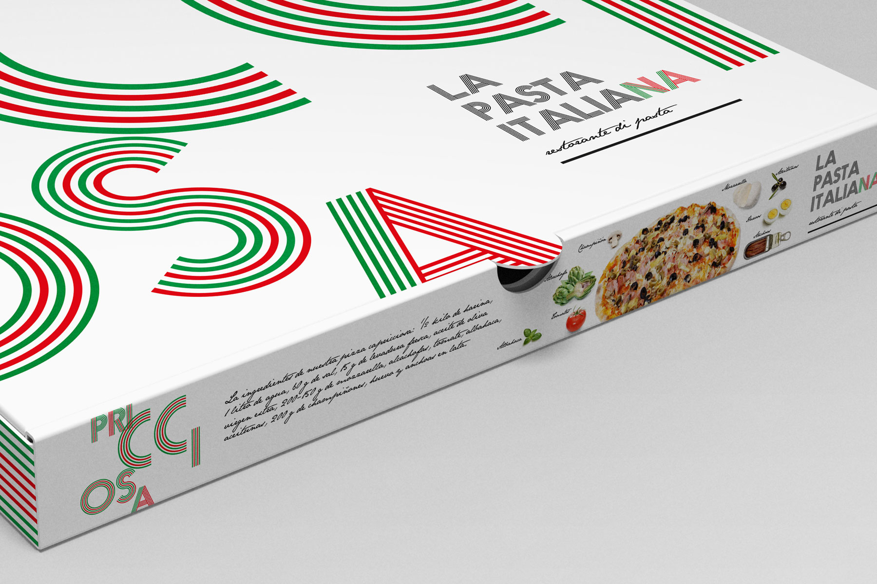 Diseño packaging pizza